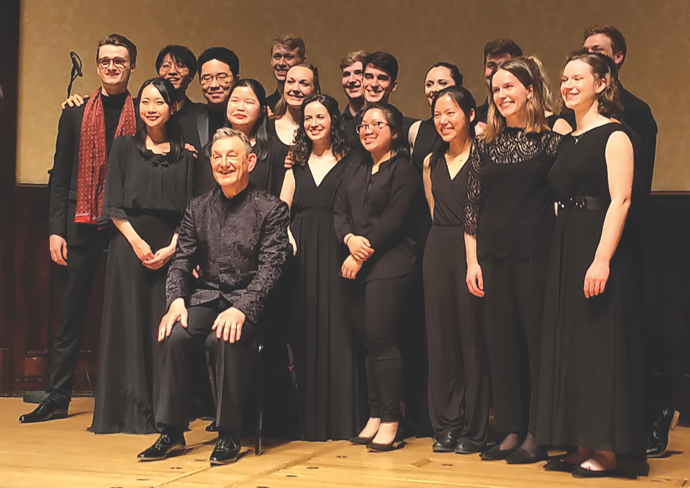 Trevor Pinnock with GGS students at the Royal Academy of Music